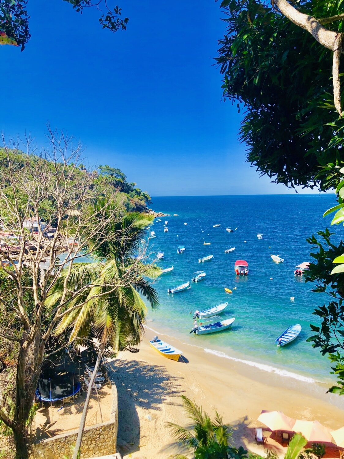 Yacht rental in Puerto Vallarta Aerial view of Yelapa beach