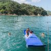 Water activities in the sea