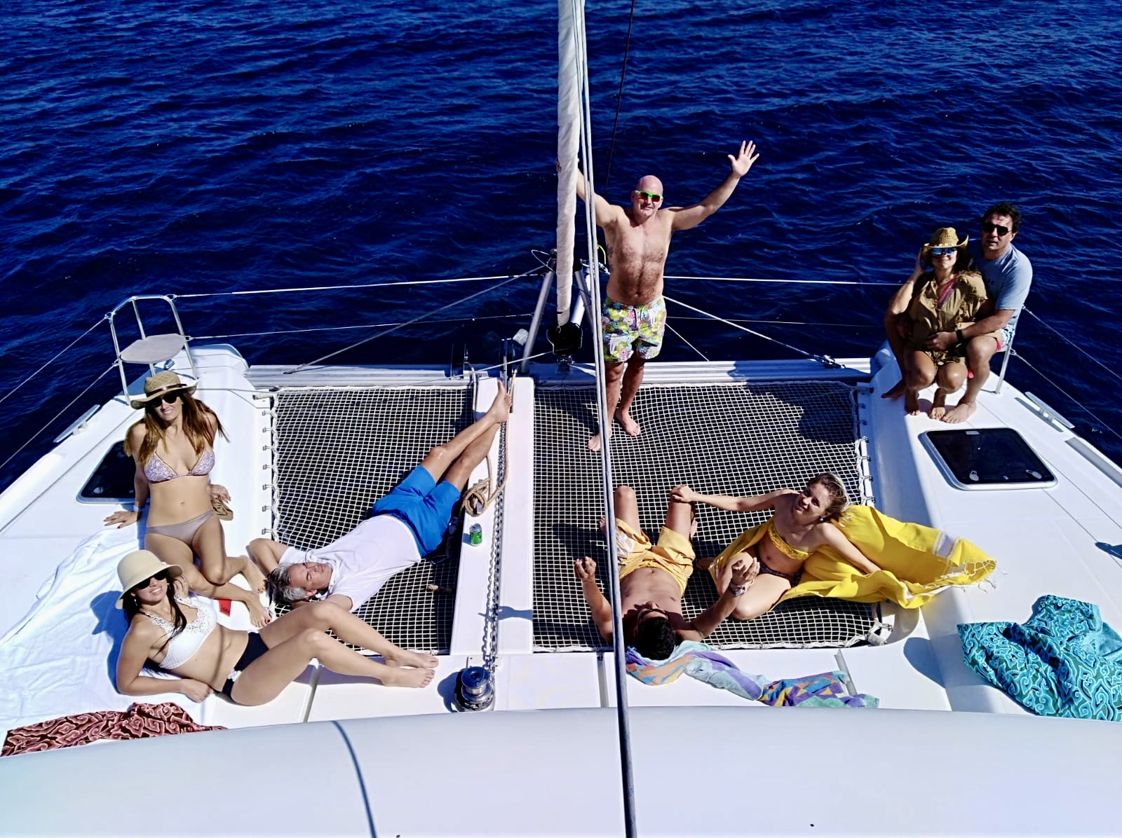 Traveling with friends on a yacht