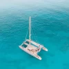 Catamaran in the middle of the sea