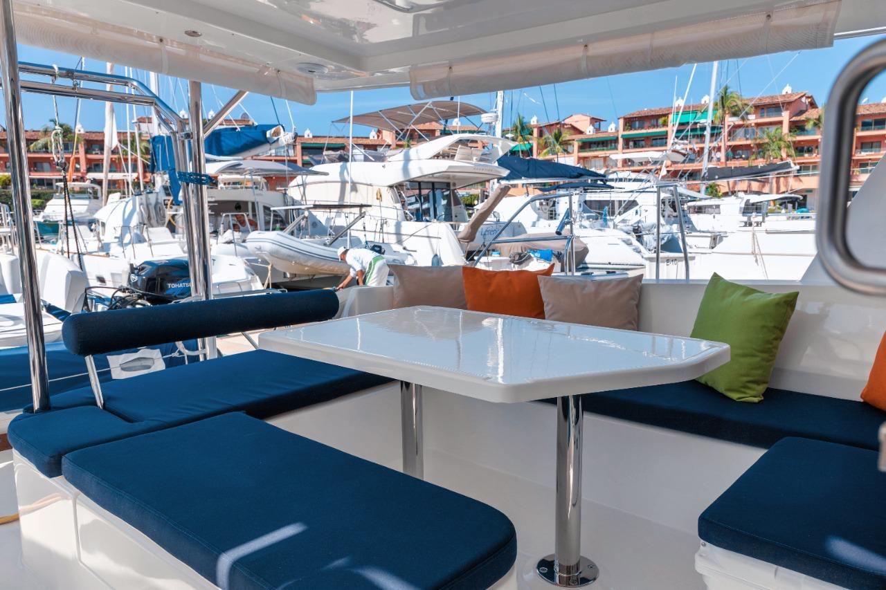 Yacht rental in Puerto Vallarta Exterior of a catamaran in Marina Vallarta